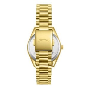 Slazenger Kadın Kol Saati – Altın Kordon, Altın Kadran, 3 ATM, Mineral Cam