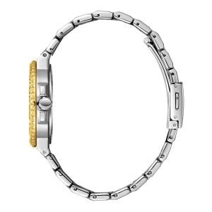 Slazenger Kadın Kol Saati – 36 mm, Altın Metal Kordon, Koyu Yeşil Kadran, 5 ATM