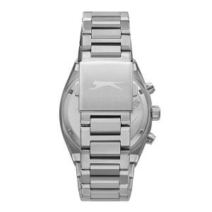 Slazenger Erkek Kol Saati – 43 mm, Gümüş Metal Kordon, Sarı Kadran, 5 ATM