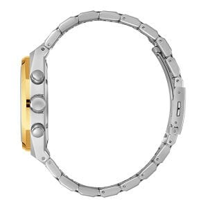 Slazenger Erkek Kol Saati – 43 mm, Gümüş Metal Kordon, Koyu Yeşil Kadran, 5 ATM