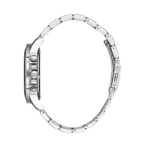 Slazenger Erkek Kol Saati – 45 MM, Gümüş Metal Kordon, Gri Kadran, 10 ATM