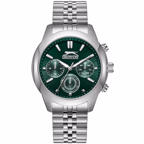 Slazenger Erkek Kol Saati 40 MM Metal Kordon Yeşil Kadran 10 ATM