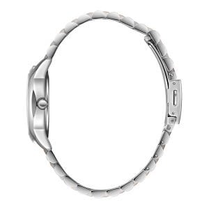 Slazenger Kol Saati – Rose Gold & Silver Kordon, Beyaz Taşlı Kadran, 5 ATM, Mineral Cam