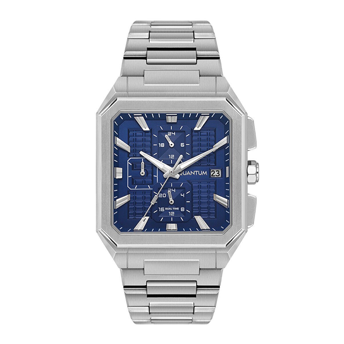 Quantum Erkek Kol Saati – Silver Çelik Kordon, Lacivert Kadran,Su Geçirmez Kasa