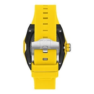 Quantum Otomatik Erkek Kol Saati 46 MM Sarı Silikon Kordon 50 ATM