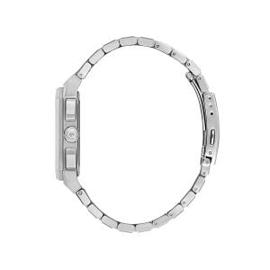 Quantum Erkek Kol Saati Kare Kasa Silver Metal Kordon Yeşil Kadran 5 ATM Paslanmaz Çelik