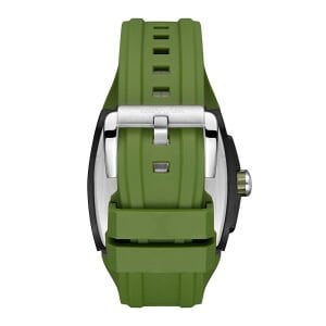 Quantum Erkek Kol Saati 43 MM Koyu Yeşil Silikon Kordon Siyah Kadran Kronograf Mekanizma 5 ATM