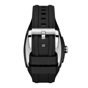 Quantum Erkek Kol Saati 43 MM Siyah Silikon Kordon Siyah Kadran Kronograf Mekanizma 5 ATM