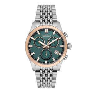 Quantum Erkek Kol Saati 43 MM Yeşil Kadran Metal Kordon 10 ATM