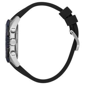 Quantum Erkek Kol Saati Siyah Kordon 2H Takvim Mekanizma Paslanmaz Çelik Kasa Mineral Cam Su Geçirmez