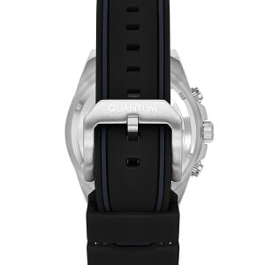 Quantum Erkek Kol Saati Siyah Kordon 2H Takvim Mekanizma Paslanmaz Çelik Kasa Mineral Cam Su Geçirmez