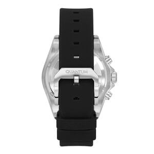 Quantum Erkek Kol Saati 44 MM Siyah Silikon Kordon Metal Kasa 10 ATM