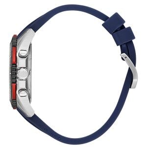 Quantum Erkek Kol Saati 44 MM Lacivert Kordon Paslanmaz Çelik Kasa Lacivert Kadran Su Geçirmez Kasa Kronograf Mekanizma 10 ATM