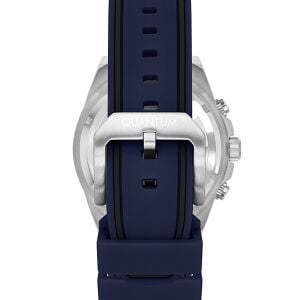 Quantum Erkek Kol Saati 44 MM Lacivert Kordon Paslanmaz Çelik Kasa Lacivert Kadran Su Geçirmez Kasa Kronograf Mekanizma 10 ATM