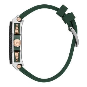 Quantum Erkek Kol Saati 46 MM Yeşil Silikon Kordon Kronograf Fonksiyon 10 ATM