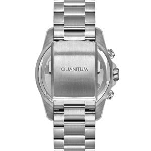 Quantum Erkek Kol Saati 44 MM Silver Kordon Paslanmaz Çelik Kasa Yeşil & Siyah Kadran Su Geçirmez 10 ATM