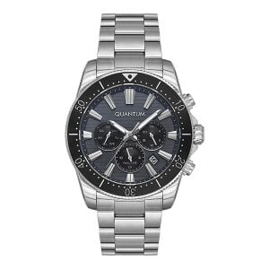 Quantum Erkek Kol Saati 43 MM Mavi Kadran Paslanmaz Çelik Kordon 10 ATM