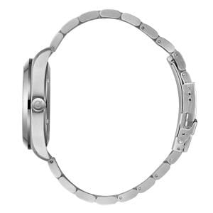 Quantum Erkek Kol Saati 41 MM Silver Kordon Safir Cam Otomatik Mekanizma Açık Yeşil Kadran 10 ATM