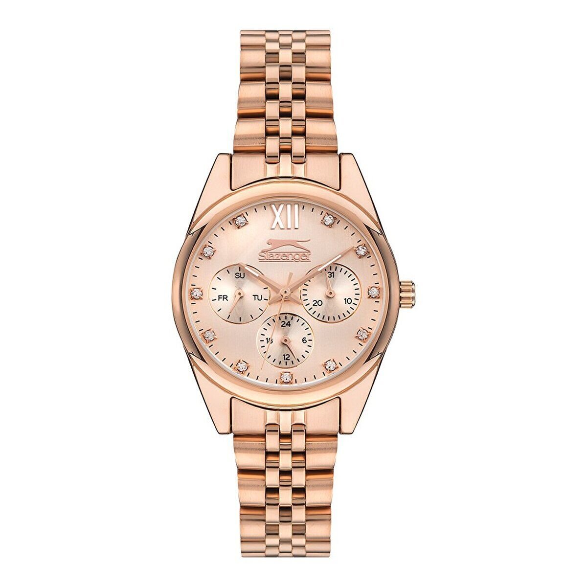 Slazenger Kadın Kol Saati 34 MM – Rose Gold Kadran, Rose Gold Kordon, 3 ATM