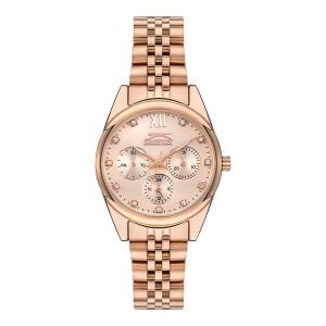 Slazenger Kadın Kol Saati 34 MM – Rose Gold Kadran, Rose Gold Kordon, 3 ATM