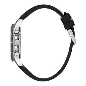 Slazenger Erkek Kol Saati 45 MM Siyah Silikon Kordon Mineral Cam Paslanmaz Çelik Kasa 5 ATM