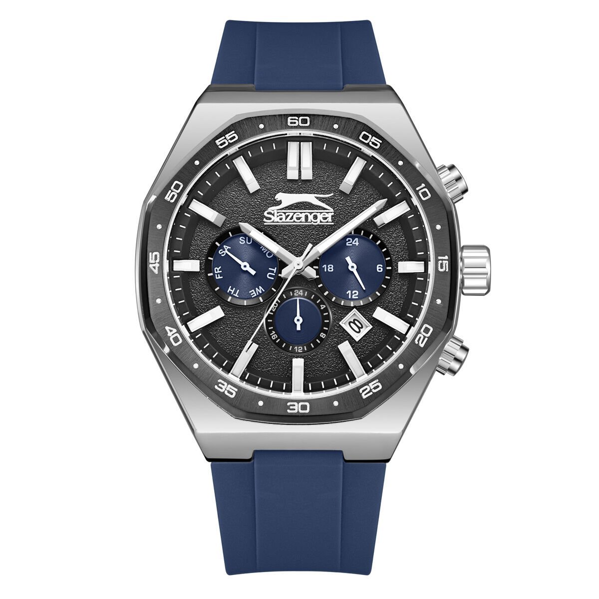 Slazenger Erkek Kol Saati Lacivert Kordon Siyah Kadran 5 ATM Mineral Cam