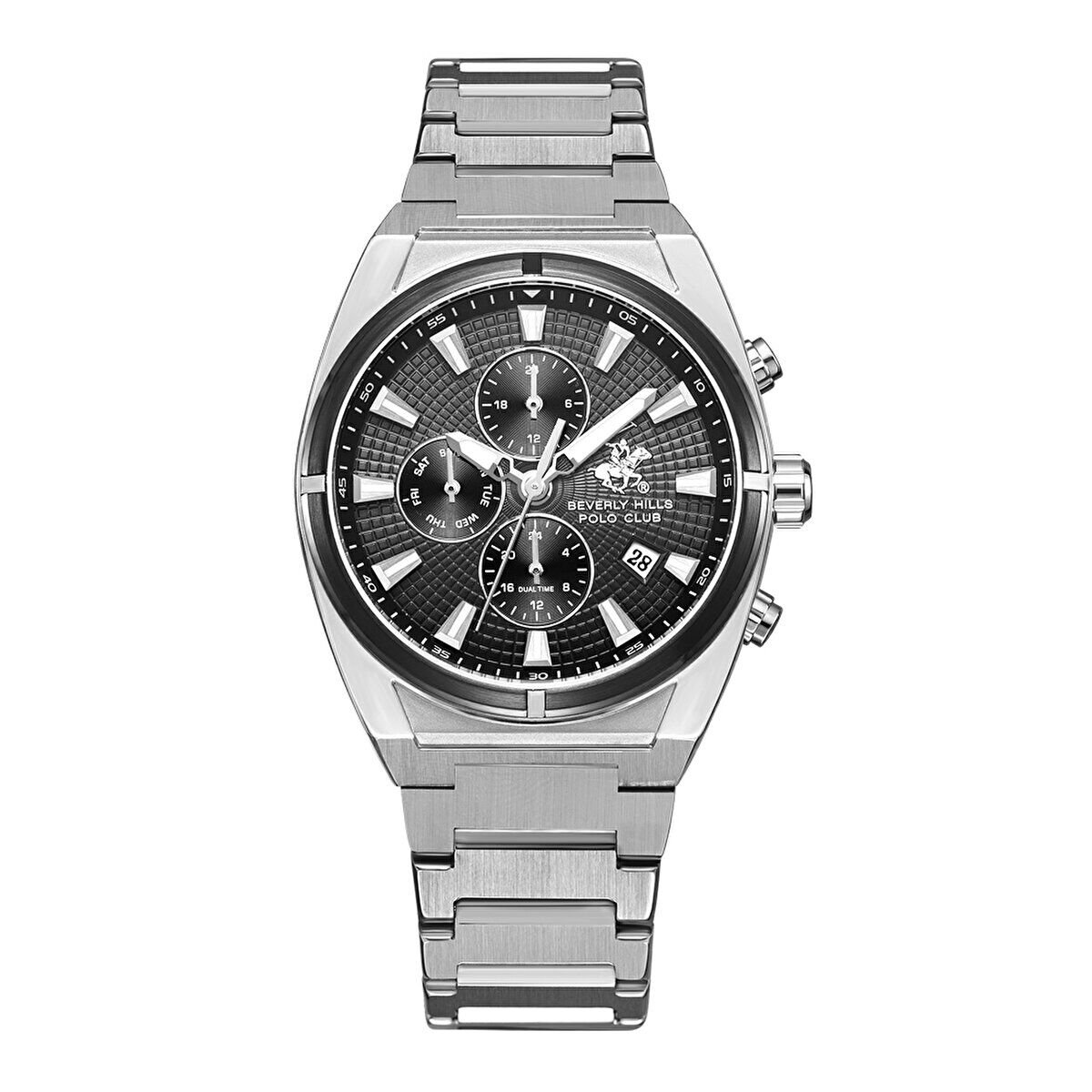Beverly Hills Polo Club Erkek Kol Saati 42 MM Paslanmaz Metal Kordon 10 ATM