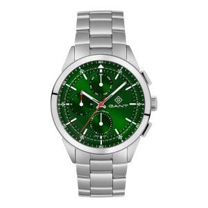 Gant Erkek Kol Saati Çelik Kordon Yeşil Kadran 42 MM Paslanmaz Çelik Kasa Mineral Cam 10 ATM