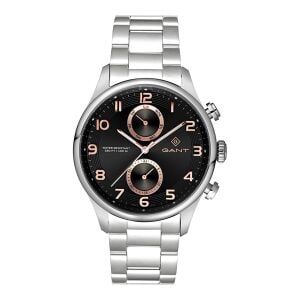 GANT Erkek Kol Saati 43 MM Siyah Kadran Metal Kordon Mineral Cam 10 ATM