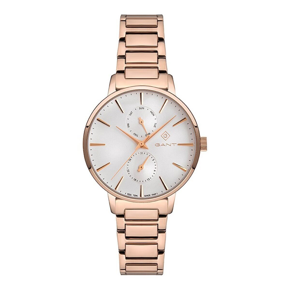 Gant Kadın Kol Saati Rose Gold Kordon Beyaz Kadran 36 MM 5 ATM