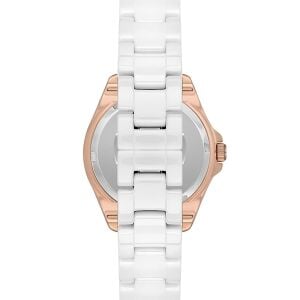 Wainer Kadın Kol Saati 34 MM Beyaz Kadran Beyaz Kordon Seramik Cam 5 ATM