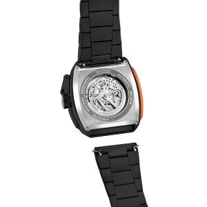 Wainer Otomatik Erkek Kol Saati 43 MM Safir Cam Metal ve Silikon Kordon Hediyeli 3 ATM