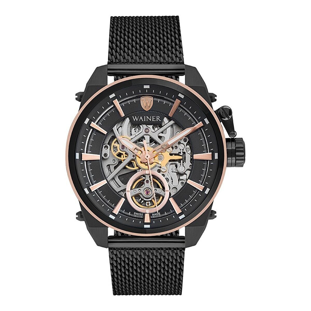 Wainer Otomatik Erkek Kol Saati 46 MM Safir Cam 10 ATM Su Geçirmez