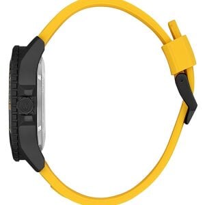 Wainer Erkek Kol Saati Sarı Silikon Kordon Sarı Kadran 44MM Safir Cam 10 ATM Siyah Kasa