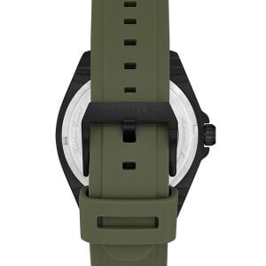 Wainer Otomatik Erkek Kol Saati 44 MM Safir Cam Haki Silikon Kordon 10 ATM