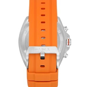 Wainer Erkek Kol Saati 44 MM Turuncu Silikon Kordon Siyah Kadran 20 ATM