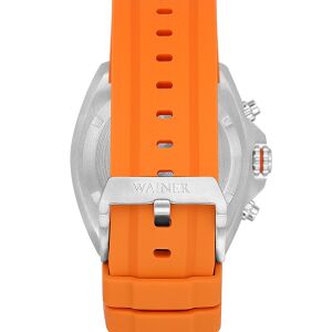 Wainer Erkek Kol Saati 44 MM Turuncu Silikon Kordon Siyah Kadran 20 ATM