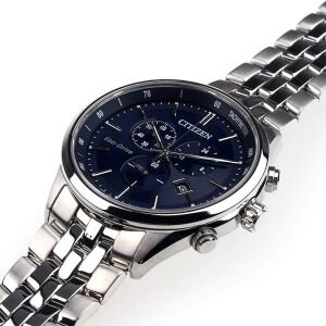 Citizen Erkek Kol Saati Gümüş Paslanmaz Çelik Kordon Mavi Kadran 42MM Safir Cam 10 ATM