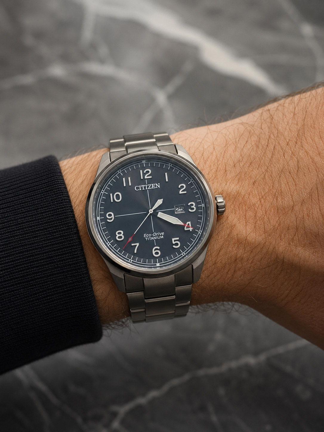 Citizen Erkek Kol Saati Titanyum Gümüş Kordon Yeşil Kadran 42MM Safir Cam 10 ATM