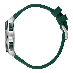 Beverly Hills Polo Club Erkek Kol Saati Koyu Yeşil Silikon Kordon Koyu Yeşil Kadran 45MM Seramik Cam 10 ATM