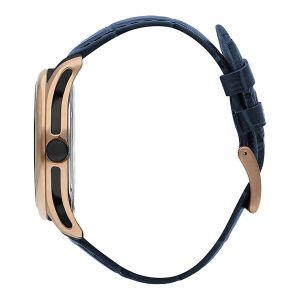 Beverly Hills Polo Club Erkek Kol Saati Lacivert Deri Kordon Lacivert Kadran Rose Gold Kasa 45MM Seramik Cam 10 ATM