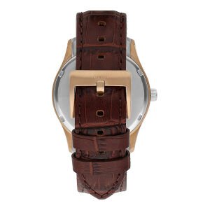 Beverly Hills Polo Club Erkek Kol Saati Kahverengi Deri Kordon Silver Kadran Rose Gold Kasa 45MM Safir Kaplama Seramik Cam 10 ATM Takvimli