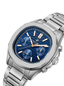 Beverly Hills Polo Club Erkek Kol Saati Lacivert Rose Gold Kadran Metal Kordon 42MM Seramik Cam 10 ATM Silver Kasa