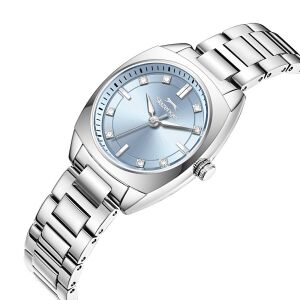 Slazenger Kadın Kol Saati Silver Metal Kordon Tiffany Mavi Kadran 28MM Mineral Cam Quartz Mekanizma 5 ATM Su Geçirmez
