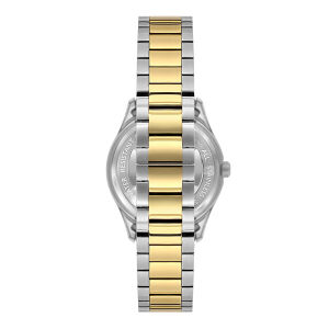 Kadın Kol Saati Gümüş Altın Renk Paslanmaz Çelik Metal Kordon Beyaz Kadran 32MM Quartz Mekanizma Mineral Cam 5 ATM Su Geçirmez