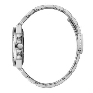 Slazenger Erkek Kol Saati Gümüş Kasa Beyaz Kadran 42MM Mineral Cam 10 ATM Su Geçirmez Paslanmaz Çelik