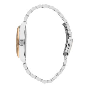 Kadın Kol Saati Rose Gold Gümüş Renk Paslanmaz Çelik Metal Kordon Beyaz Kadran Quartz Mekanizma Mineral Cam 3 ATM Su Geçirmez