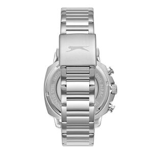 Slazenger Erkek Kol Saati Gümüş Kasa Siyah Kadran 42MM Mineral Cam 10 ATM Su Geçirmez Paslanmaz Çelik