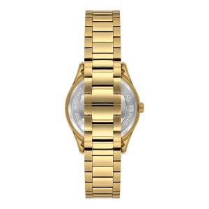 Kadın Kol Saati Altın Renk Paslanmaz Çelik Metal Kordon Sedef Beyaz Kadran 32MM Quartz Mekanizma Mineral Cam 5 ATM Su Geçirmez