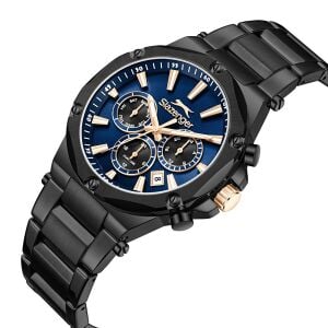 Slazenger Erkek Kol Saati Füme Kasa Lacivert Rose Gold Detaylı Kadran 42MM Mineral Cam 10 ATM Su Geçirmez Paslanmaz Çelik